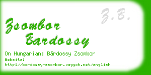 zsombor bardossy business card