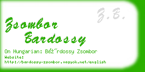 zsombor bardossy business card